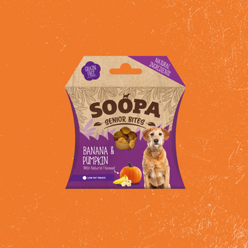 Soopa Pets Banana, Pumpkin & Flaxseed Healthy Bites for Senior Dogs