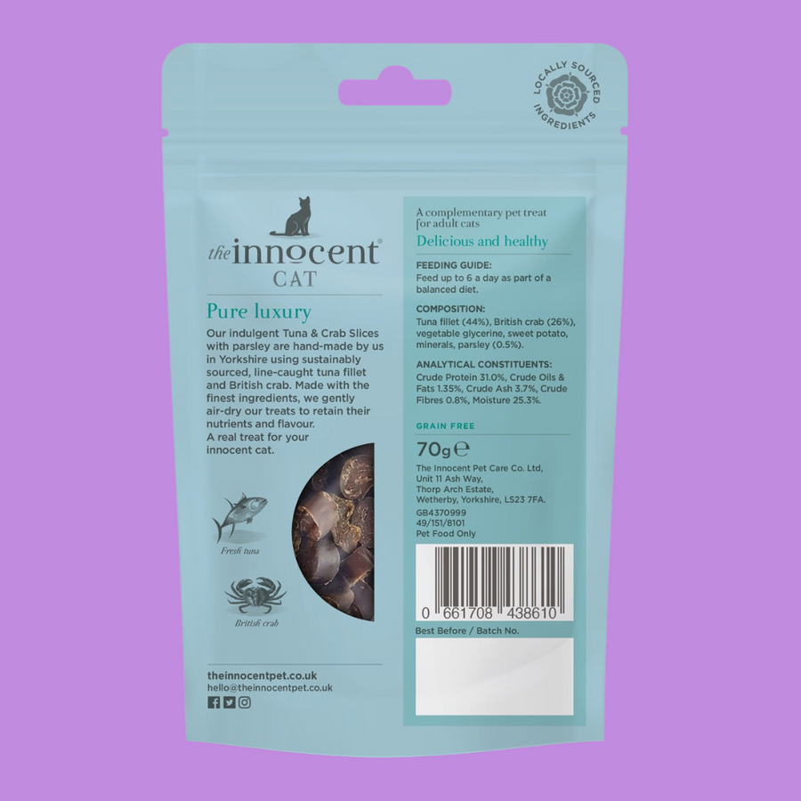 The Innocent Cat Tuna & Crab Slices with Parsley 70g