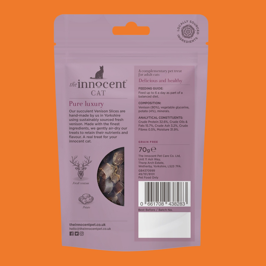 The Innocent Cat Venison Slices 70g
