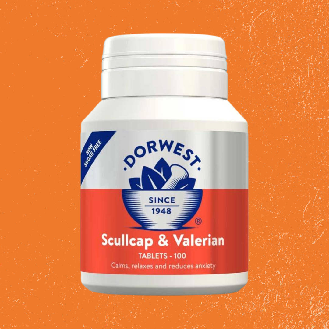 Dorwest Scullcap & Valerian Tablets For Dogs And Cats 100 Tablets