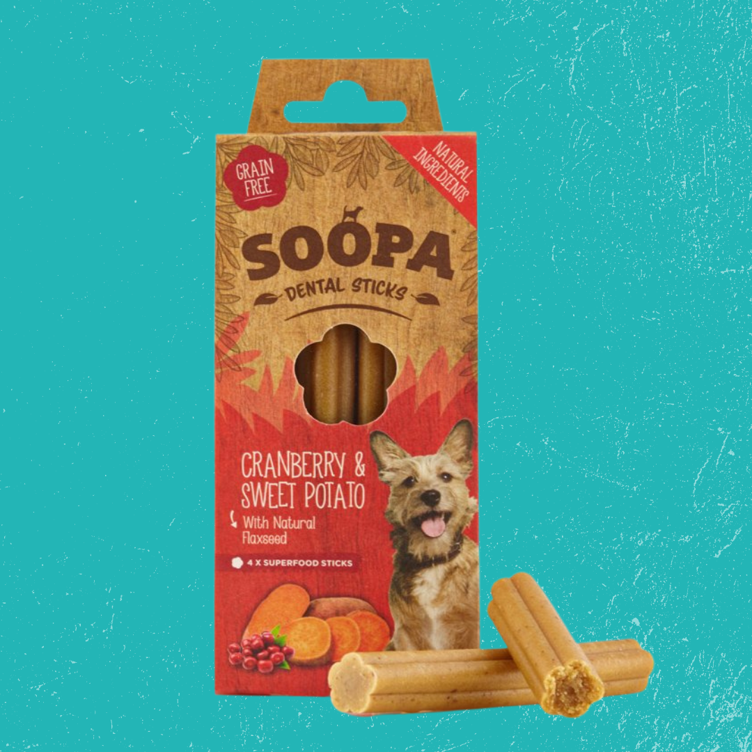 Soopa Pets Dental Sticks: Cranberry and Sweet Potato