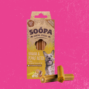 Soopa Pets Dental Sticks: Banana and Peanut Butter